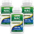 3 Pack Best Naturals NAC 600 mg 250 Capsules