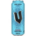 V Blue Zero Sugar Guarana Energy Drink Can 500ml