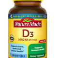 2PK Nature Made Vitamin D3 1000 IU (25mcg), 180 Softgels 031604026769VL