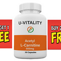 Buy 2 get 1 FREE - Acetyl L Carnitine 500mg in Capsules, Free Shipping
