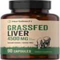 Grass Fed Beef Liver Supplement | 4500mg | 90 Capsules | Desiccated, Pasture Rai