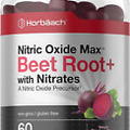 Nitric Oxide Beet Root Gummies 60 Ct with Strawberry Flavor Vegan,  Gluten Free