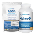 Kidney Restore Bio Fiber and Kidney Cleanse Kidney-D Supplement Vitamin D Bundle