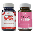 Blood Sugar Support & Skinny Sleep Healthy Weight Loss Dietary Supplements