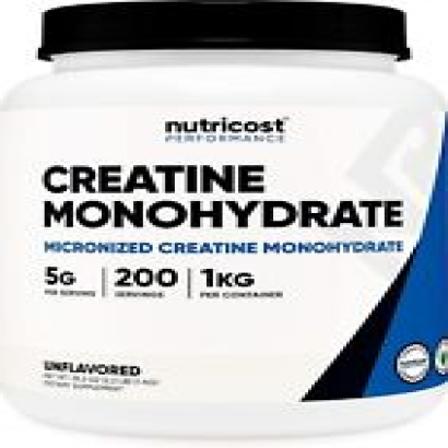Nutricost Creatine Monohydrate Micronized Powder, 1kg-Pure Creatine Monohydrate