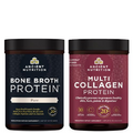 Ancient Nutrition Bone Broth Protein Powder, Pure, 20 Servings + Multi Collagen Protein Powder, Unflavored, 45 Servings