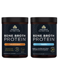 Ancient Nutrition Beef Bone Broth Protein Powder, Salted Caramel, 20 Servings + Bone Broth Protein Powder, Vanilla, 20 Servings
