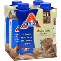 Atkins Ready To Drink Shake, Mocha Latte, 4 Count (Pack of 6)