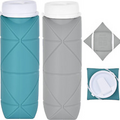 SPECIAL MADE Collapsible Water Bottle for Travel Gym Camping Green+Grey