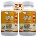 Turmeric Curcumin  with Ginger Root & Bioperine Organic Capsules 2-Pack
