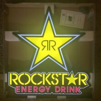 Rockstar Energy Drink LED Lighted Sign - NIB (28” x 30”)