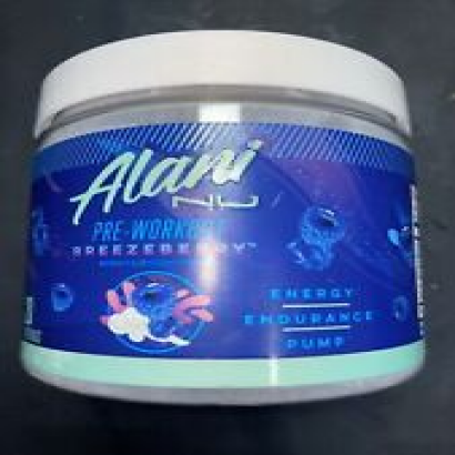 Alani Nu Pre-Workout Powder Breezeberry Exp 7/24 Energy/Endurance/Pump 7.2oz New