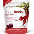SuperBeets Heart Chews - Nitric Oxide & Blood Pressure Support - Pomegranate Ber