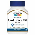 Cod Liver Oil 400 mg 110 Softgels By 21st Century