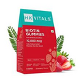 HK Vitals Biotin Hair Gummies Healthier Skin Hair Nails Strawberry, 60 Gummies