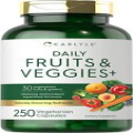 Fruits and Veggies Supplement 250 Capsules Made with 32 Fruits and Vegetables