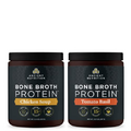 Ancient Nutrition Bone Broth Protein Powder, Chicken Soup, 15 Servings + Bone Broth Protein Powder, Tomato Basil, 15 Servings