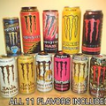 Set of 11 Rare MONSTER ENERGY DISCONTINUED FLAVORS - FULL UNOPENED CANS
