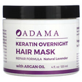 Adama, Keratin Overnight Hair Mask, Natural Lavender, 4 fl oz (120 ml)