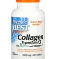 Doctor's Best, Collagen Types 1 and 3 Vitamin C + Peptan, 1,000 mg, 180 Tablets