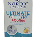 Nordic Naturals Ultimate Omega + CoQ10 100mg 1280mg 60 Soft Gels Exp 6/26