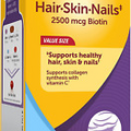 Nature Made Hair Skin and Nails with Biotin 2500 mcg Healthy Hair Skin Nails 120