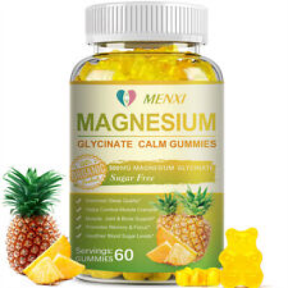 Best Magnesium Glycinate 60 Gummies High Strength 500Mg Stress & Anxiety Relief