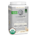Sunwarrior Vegan Protein Powder USDA Organic Protein Powder Blend| Plant-Based BCAA Sugar Free Gluten Free Non-GMO Dairy Free | Cake Batter Flavored 20 Servings | Sport Organic Active Protein