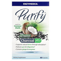 Enzymedica Purify Activated Coconut Charcoal  60 Capsules Casein-Free,