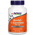 Now Foods Acetyl-L Carnitine 750 mg 90 Tablets GMP Quality Assured, Vegan,