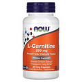 Now Foods L-Carnitine 250 mg 60 Capsules GMP Quality Assured, Vegetarian
