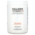 Collagen Vitamin C + Powder, Hydrolyzed Collagen, Vitamin C, Hyaluronic Acid,