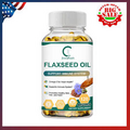 120 Caps Flaxseed Oil Capsules Promotes Healthy Skin,Hair, Nails, Immune Support