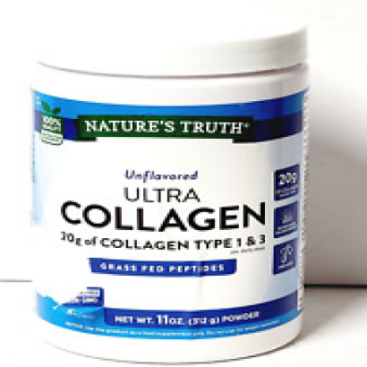 Nature's Truth Ultra Collagen Powder 11 oz. Grass Fed Peptides Unflavored 10/26