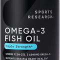 Triple Strength Omega 3 Fish Oil 1250Mg from Wild Alaska Pollock | Burpless Fish