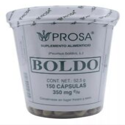 Prosa BOLDO 150 caps 350 mg Natural Herbals Capsules  Cálculos Biliares