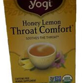 Yogi Tea Throat Comfort, Honey Lemon, Caffeine Free, 16 Tea Bags Supplement