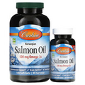 Carlson Labs Norwegian Salmon Oil 500 mg 180  50 Free Soft Gels Gluten-Free