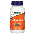 Now Foods L-Carnitine 500 mg 30 Veg Capsules GMP Quality Assured, Kosher, Vegan,