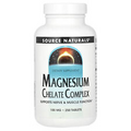 Source Naturals Magnesium Chelate 100 mg 250 Tablets Dairy-Free, Egg-Free, No