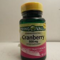 Spring Valley Extra Strength Cranberry 15,000 mg 60 Capsules Exp 7/2026-FS