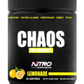 Nitro Supplements Chaos Pre Workout Powder - Caffeine Free No Jitters - Beta-Alanine, Creatine (Lemonade)