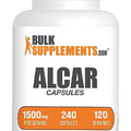 BULKSUPPLEMENTS.COM Acetyl L-Carnitine Capsules - ALCAR HCl, Carnitine Supplement - ALCAR Capsules, Acetyl L-Carnitine 1500mg - Gluten Free, 2 Capsules per Serving, 240 Capsules