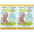 California Gold Nutrition, (2 Pack) Baby Vitamin D3 Drops, 400 IU. 34 fl oz (10