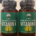 Peak Performance 3 in 1 Raw Whole Food Vitamin K - 30 Capsules, Expires 1/2025