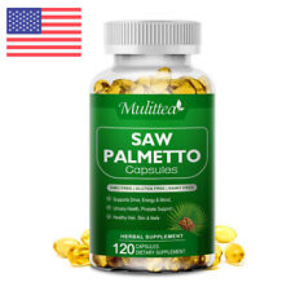 Saw Palmetto Capsules 500mg - Premium Prostate Health Support Supplement for Men