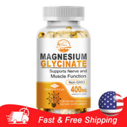 400mg Magnesium Glycinate Supplement High Absorption Magnesium Reduce Stress NL
