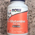 NOW FOODS L-Glutamine 500 mg - 120 Veg Capsules best by  02/2027