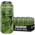 Rockstar Punched Hardcore Apple Energy Drink, 16 oz, 12 Pack Cans
