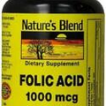 Nature's Blend Folic Acid 1000 mcg 1,000 mcg 1000 Tabs